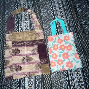Multicolor Patterned Tote Bag Set